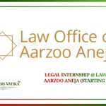 Legal Internship @ Law Office of Aarzoo Aneja (Starting April 2026)