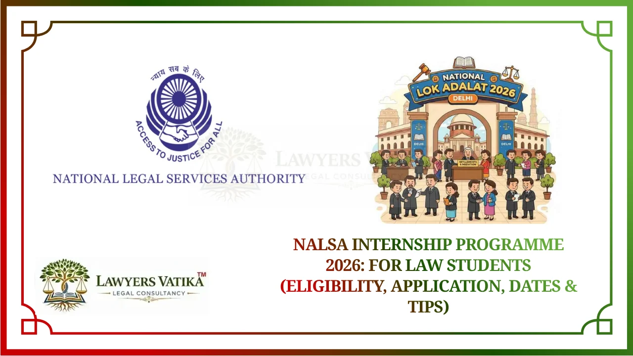 NALSA Internship Programme 2026 For Law Students (Eligibility, Application, Dates & Tips)