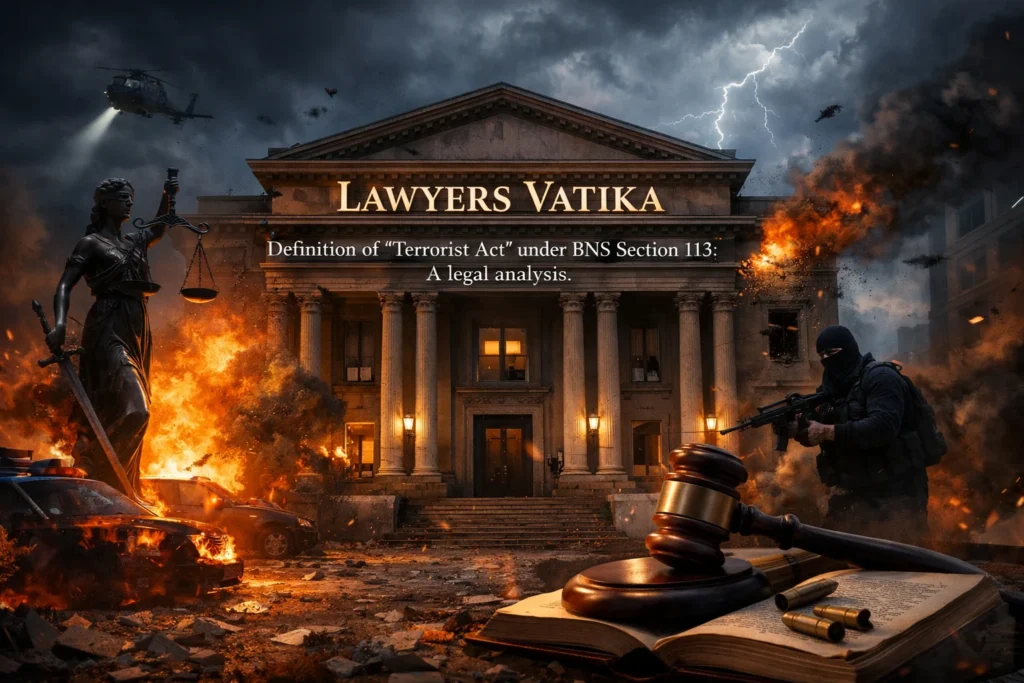 Section 113 (BNS) – Meaning and Punishment of Terrorist Act | Bharatiya Nyaya Sanhita 2203