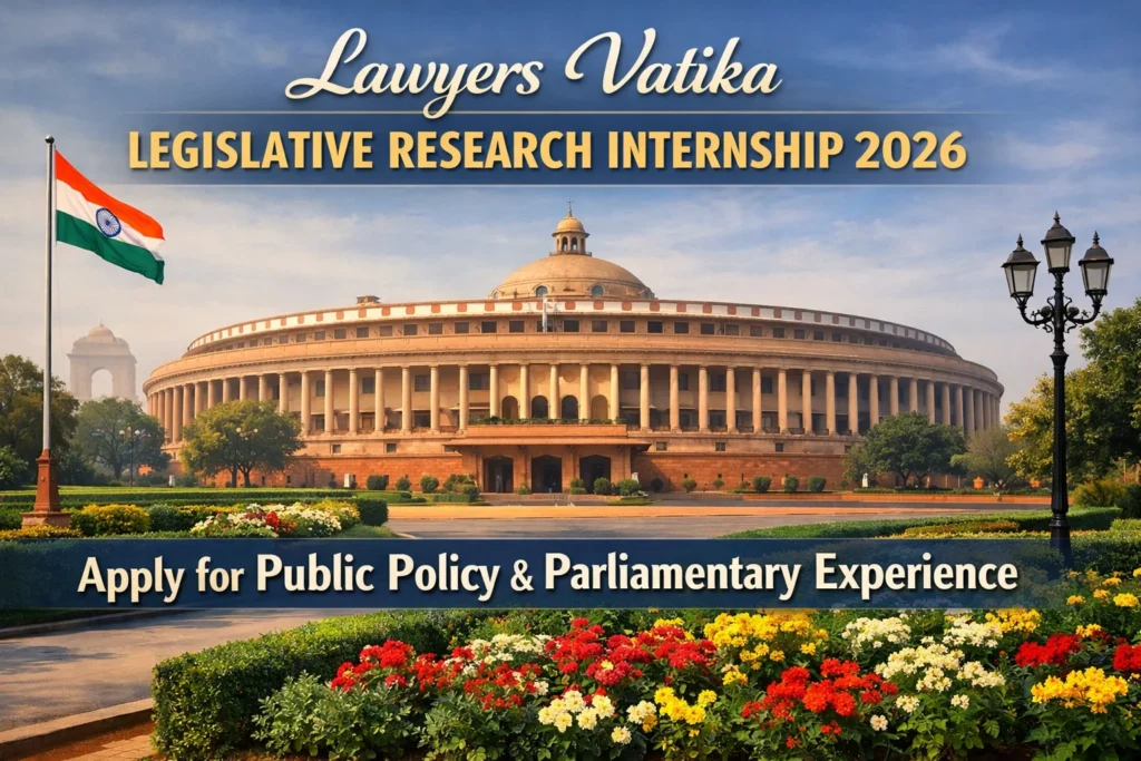 Legislative Research Internship 2026: Apply for Public Policy & Parliamentary Experience