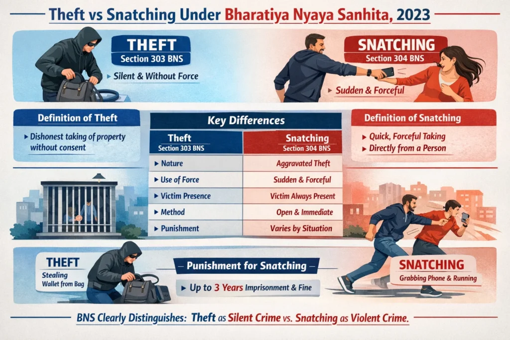 Theft vs Snatching in the Bharatiya Nyaya Sanhita (BNS), 2023: What’s the Difference?