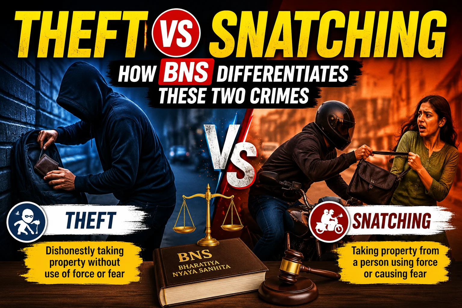 Theft vs Snatching: How BNS Differentiates These Two Crimes