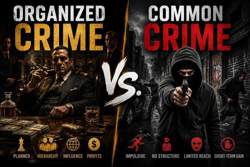 Organized Crime vs. Common Crime