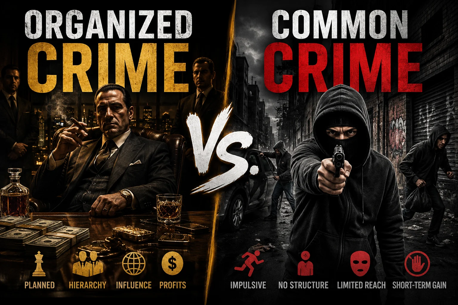 Organized Crime vs. Common Crime